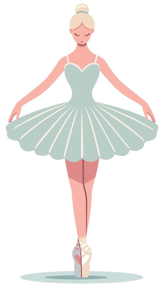 bailarina plano diseño vector