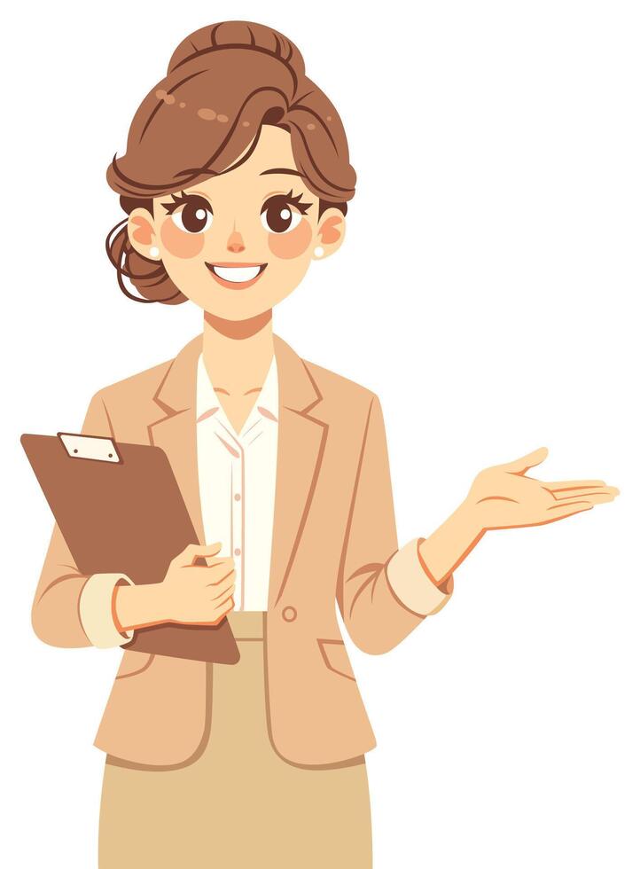 Professional Woman Presenting vector