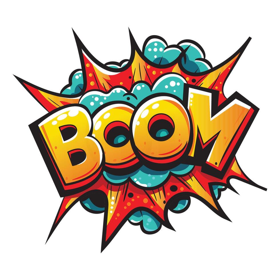 boom text graffiti vector design