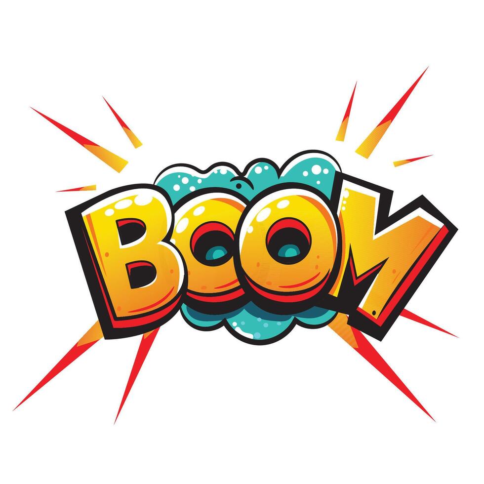 boom text graffiti vector design