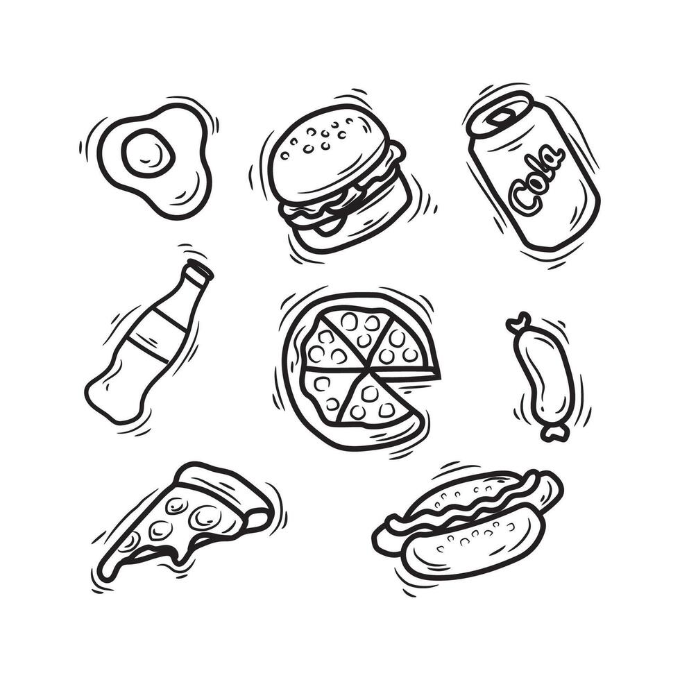 rápido comida ilustración icono vector