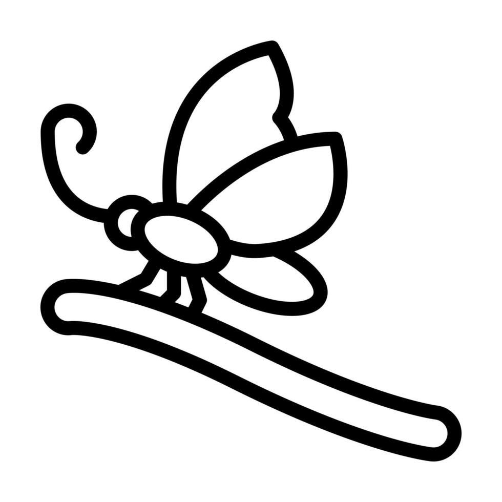 butterfly line icon vector