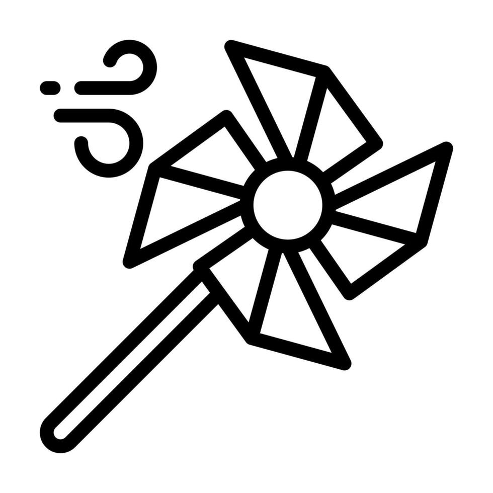 windmill line icon vector