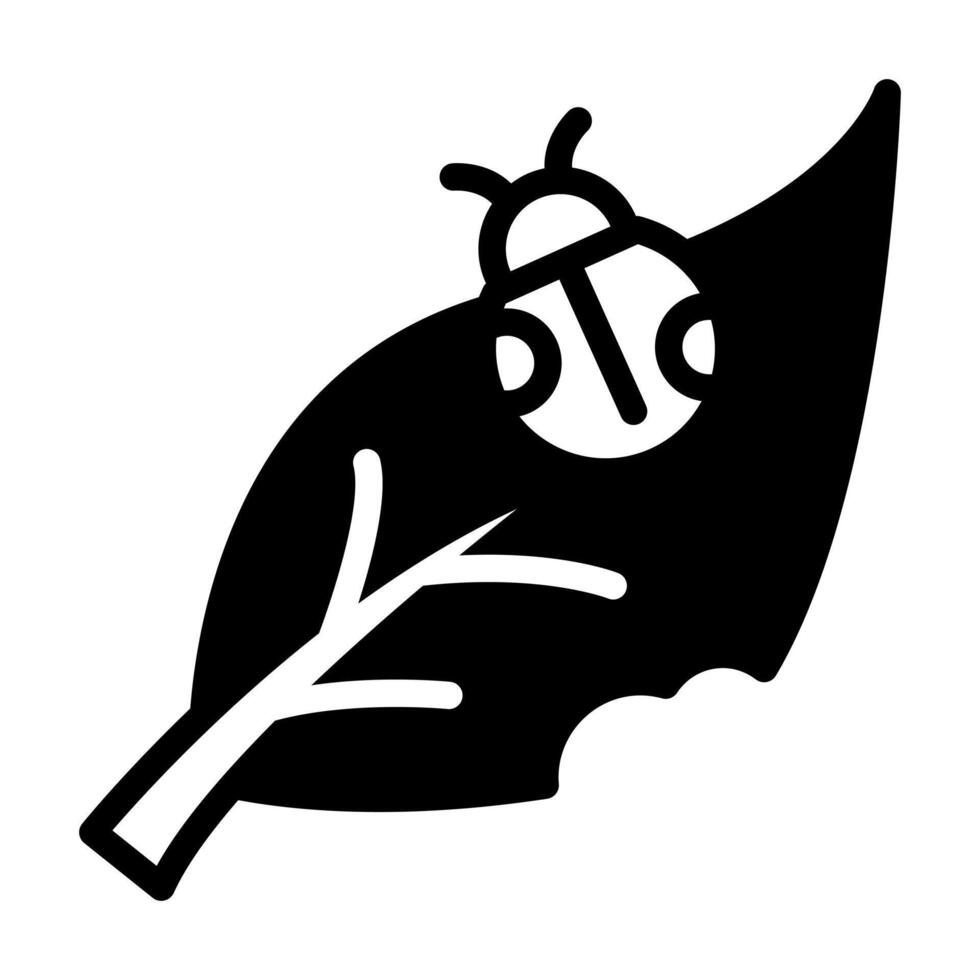 ladybug glyph icon vector