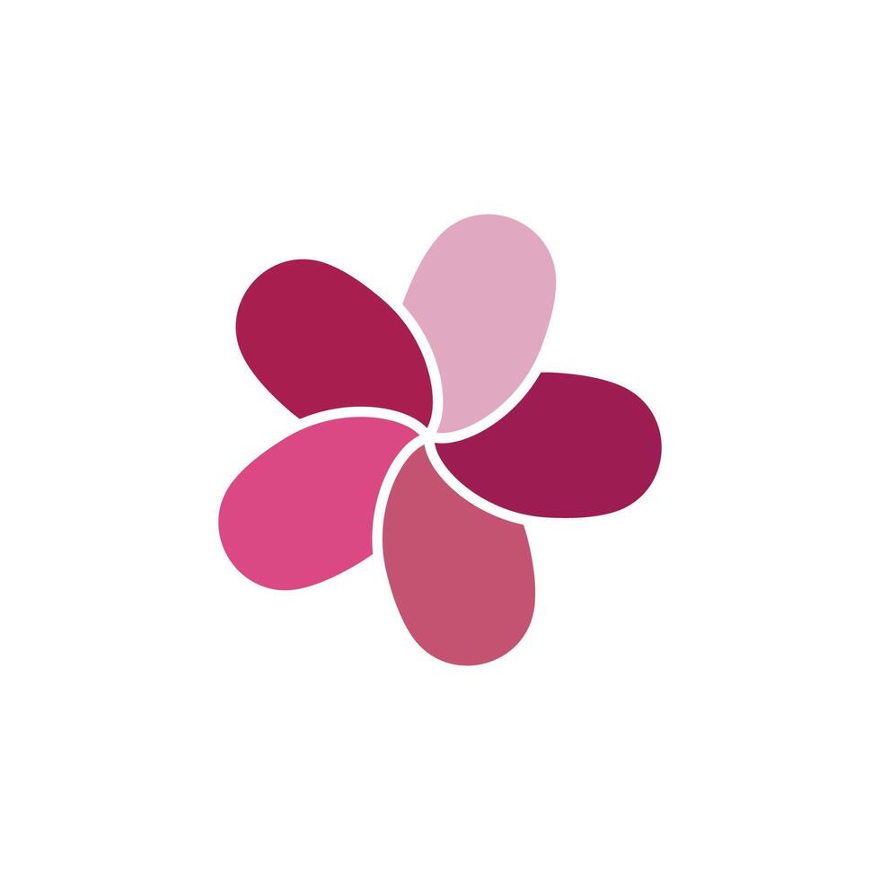 Flower plumeria logo vector element symbol design