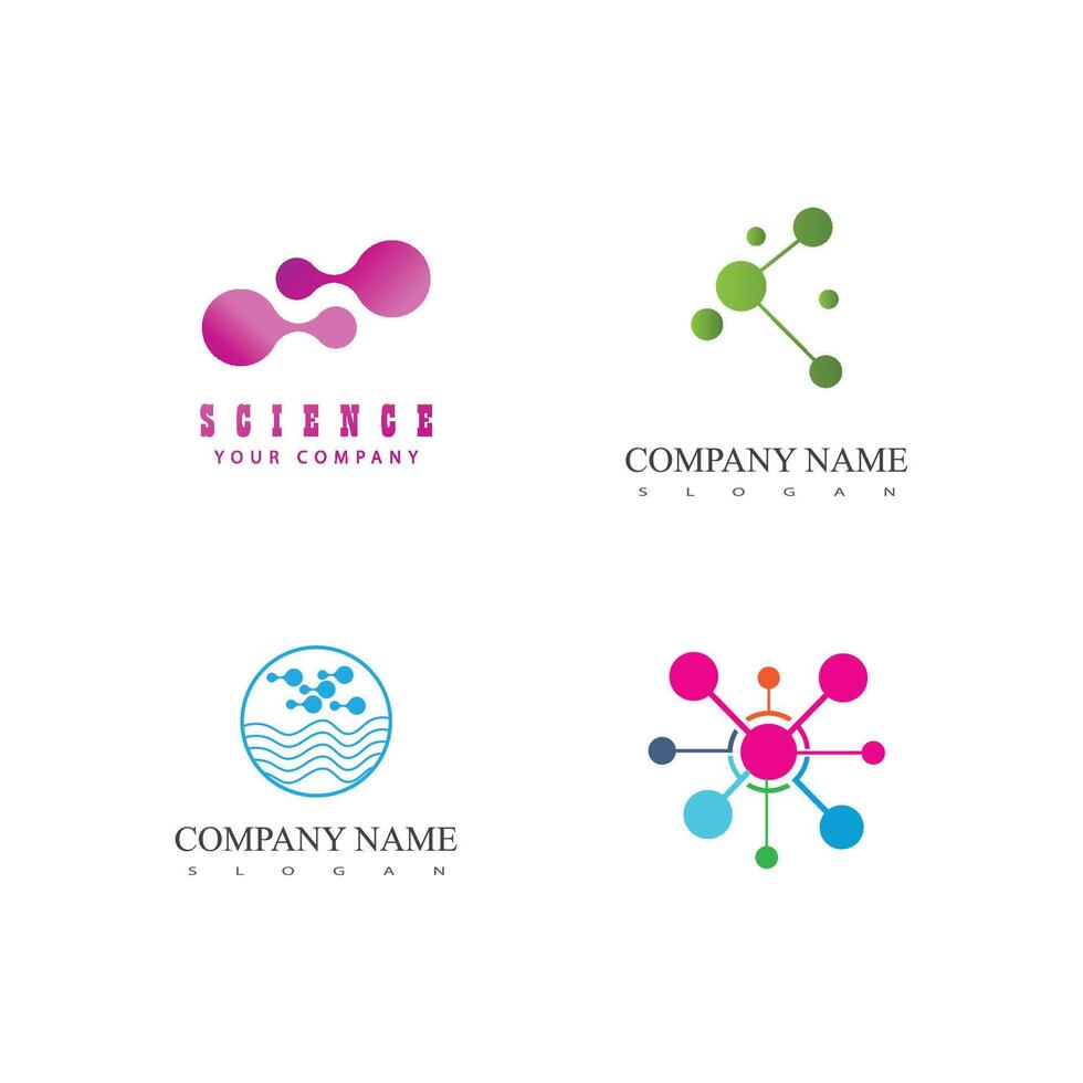 Molecule symbol logo template vector illustration design