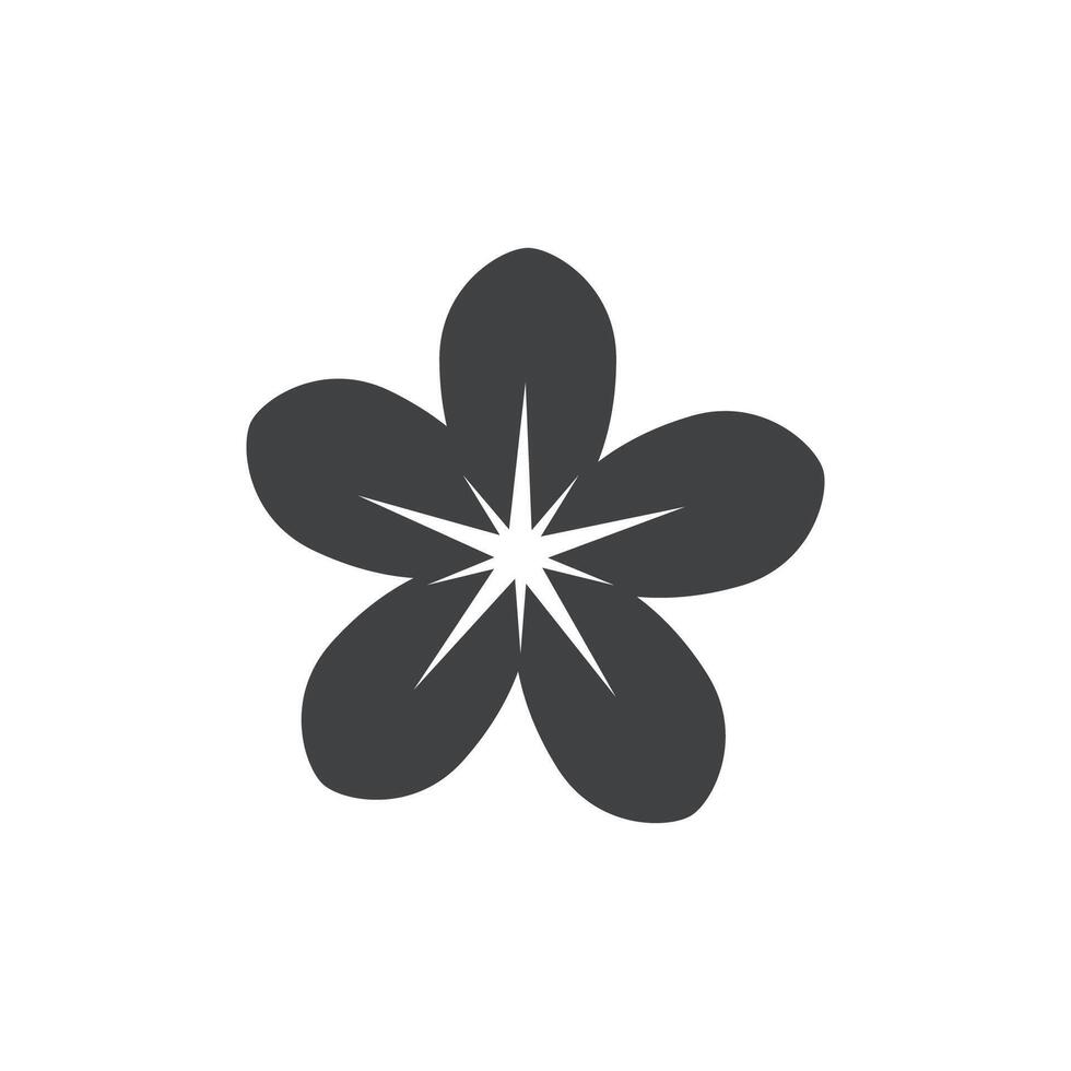 Flower plumeria logo vector element symbol design