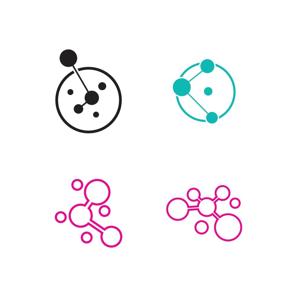 Molecule symbol logo template vector illustration design