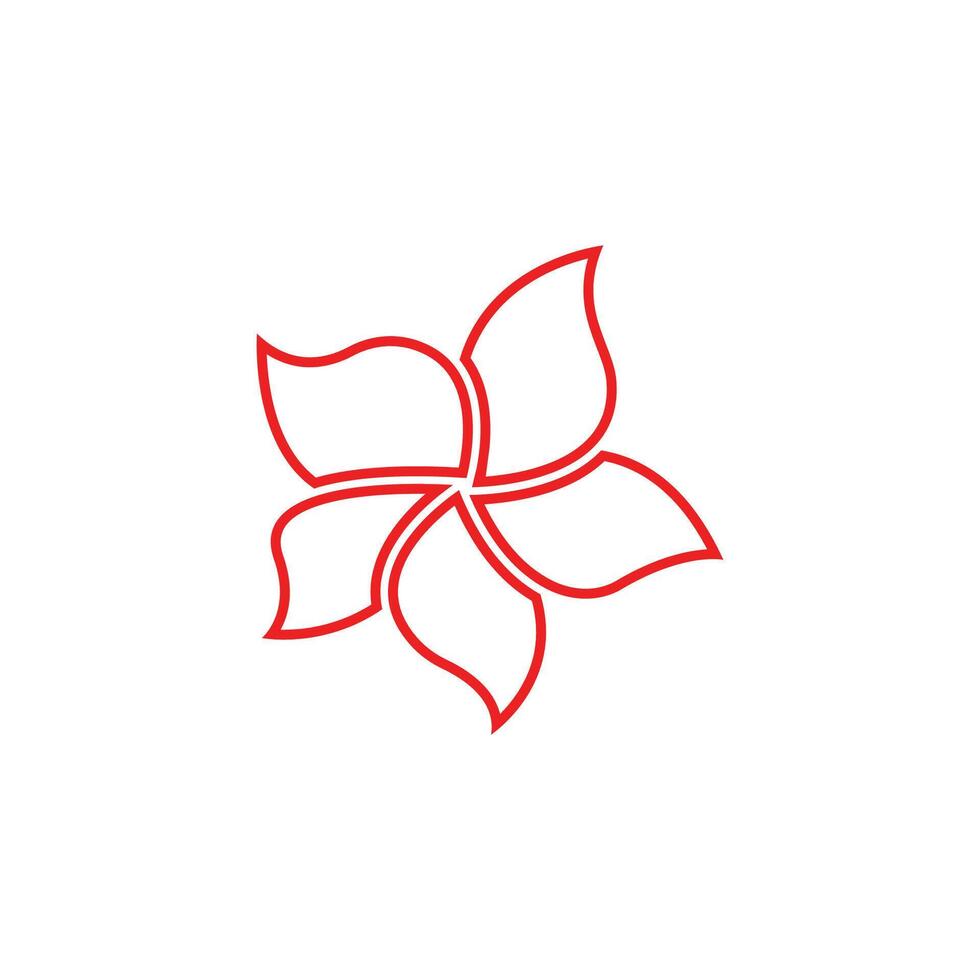 Flower plumeria logo vector element symbol design