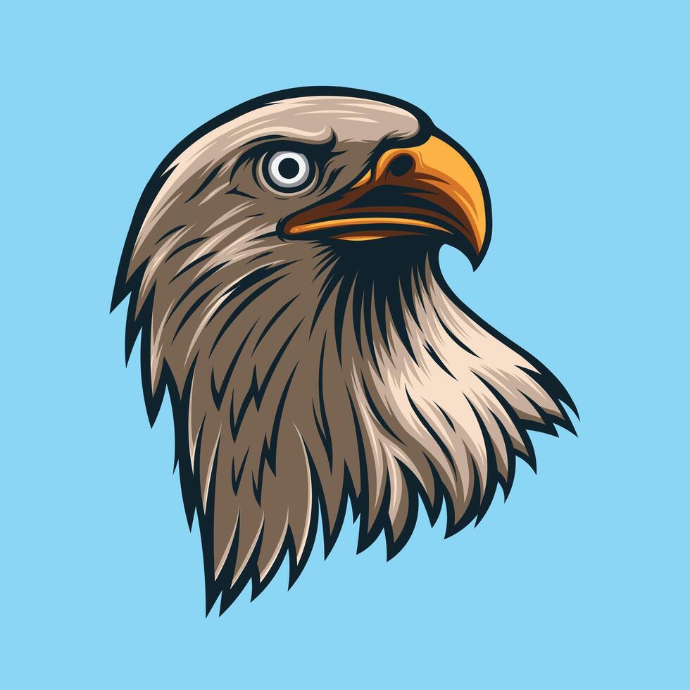 vector ilustración de águila cabeza