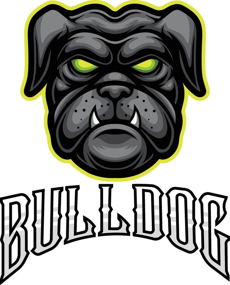 Vector bulldogs mascot logo template for sport bussiness and gaming team isolated