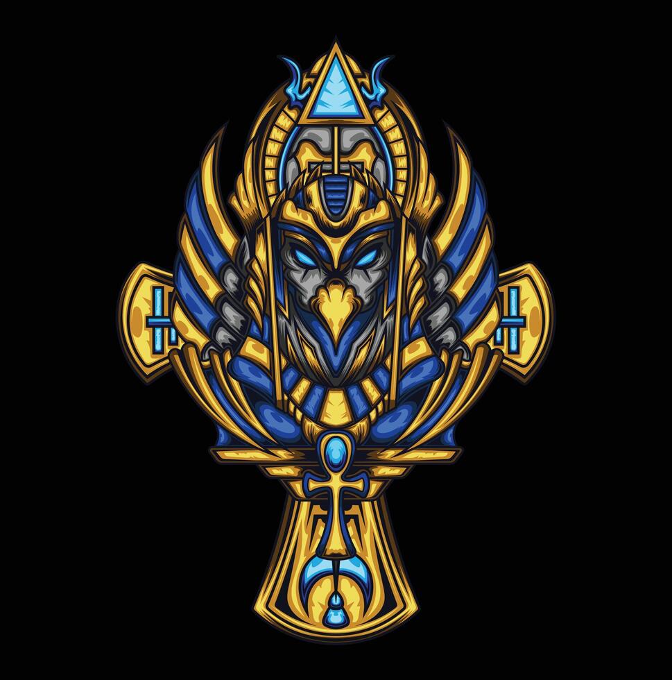 Vector illustration of egyptian god of ra