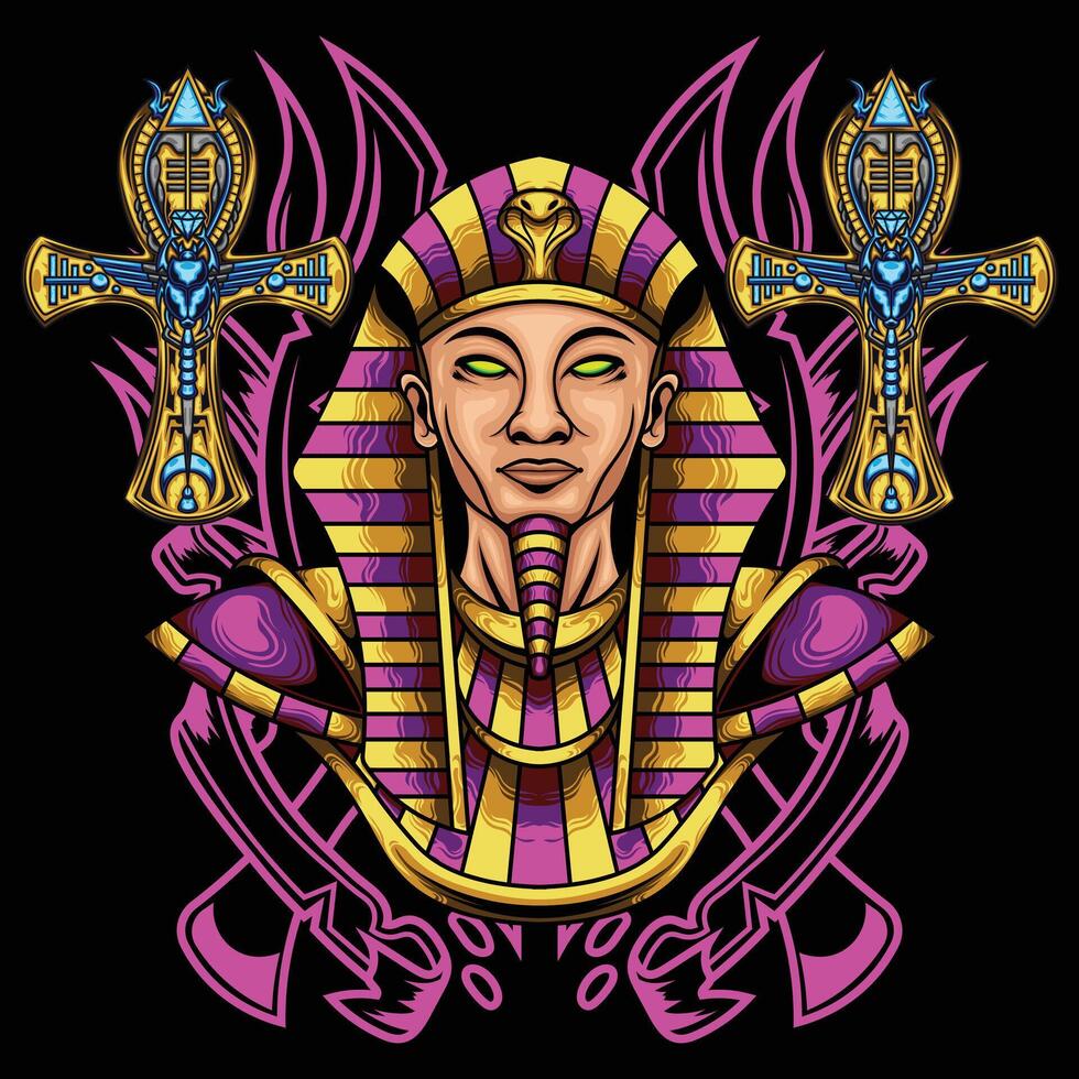 Vector illustration of ancient pharaoh