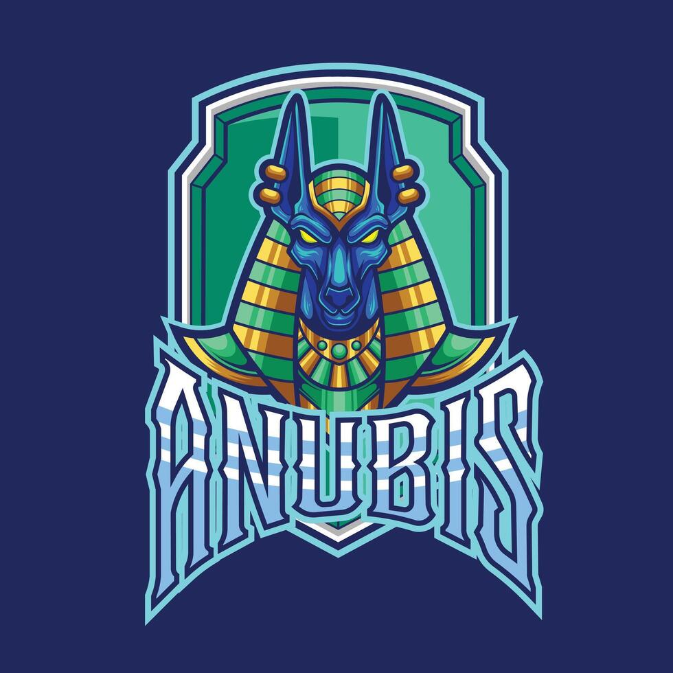 Vector anubis egyptian god mascot logo template