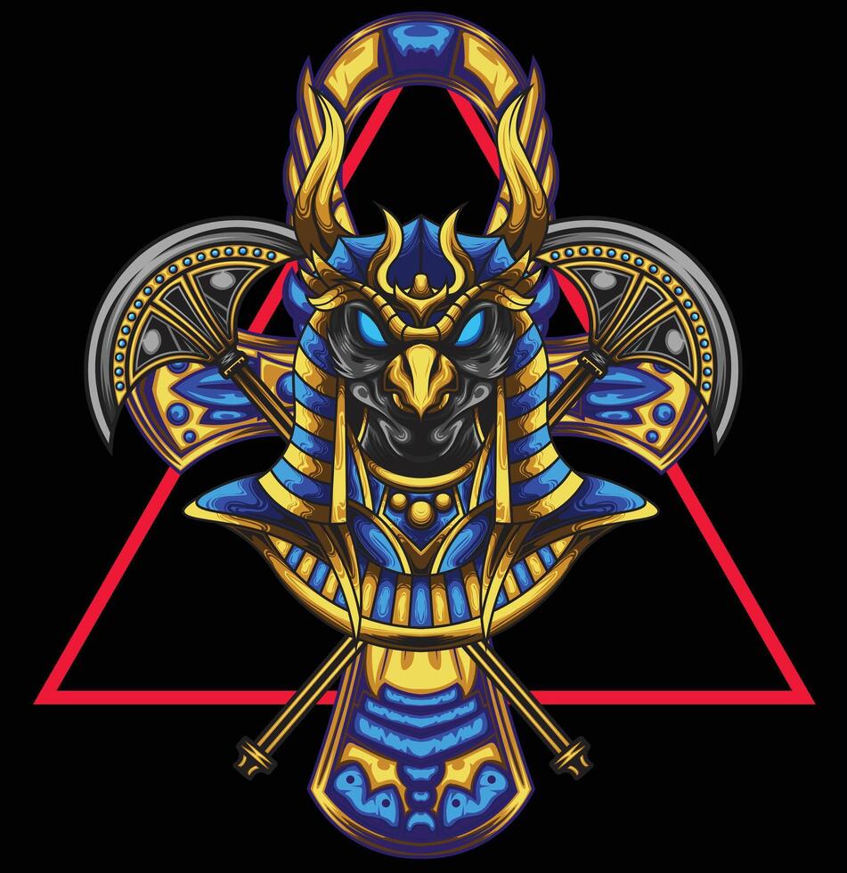 Vector illustration of egyptian god of ra