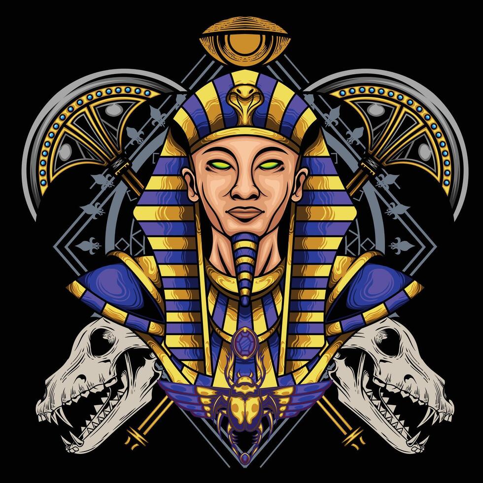 Vector illustration of ancient pharaoh