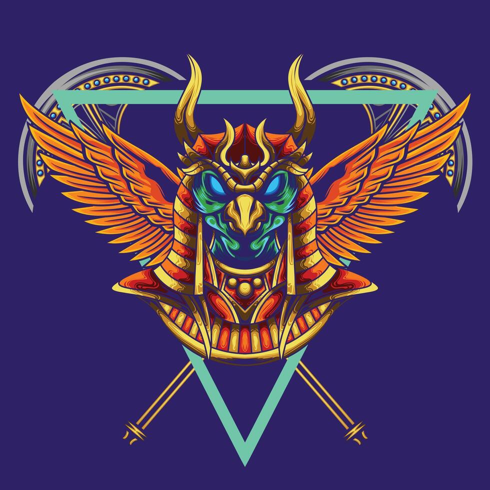 Vector illustration of egyptian god of ra