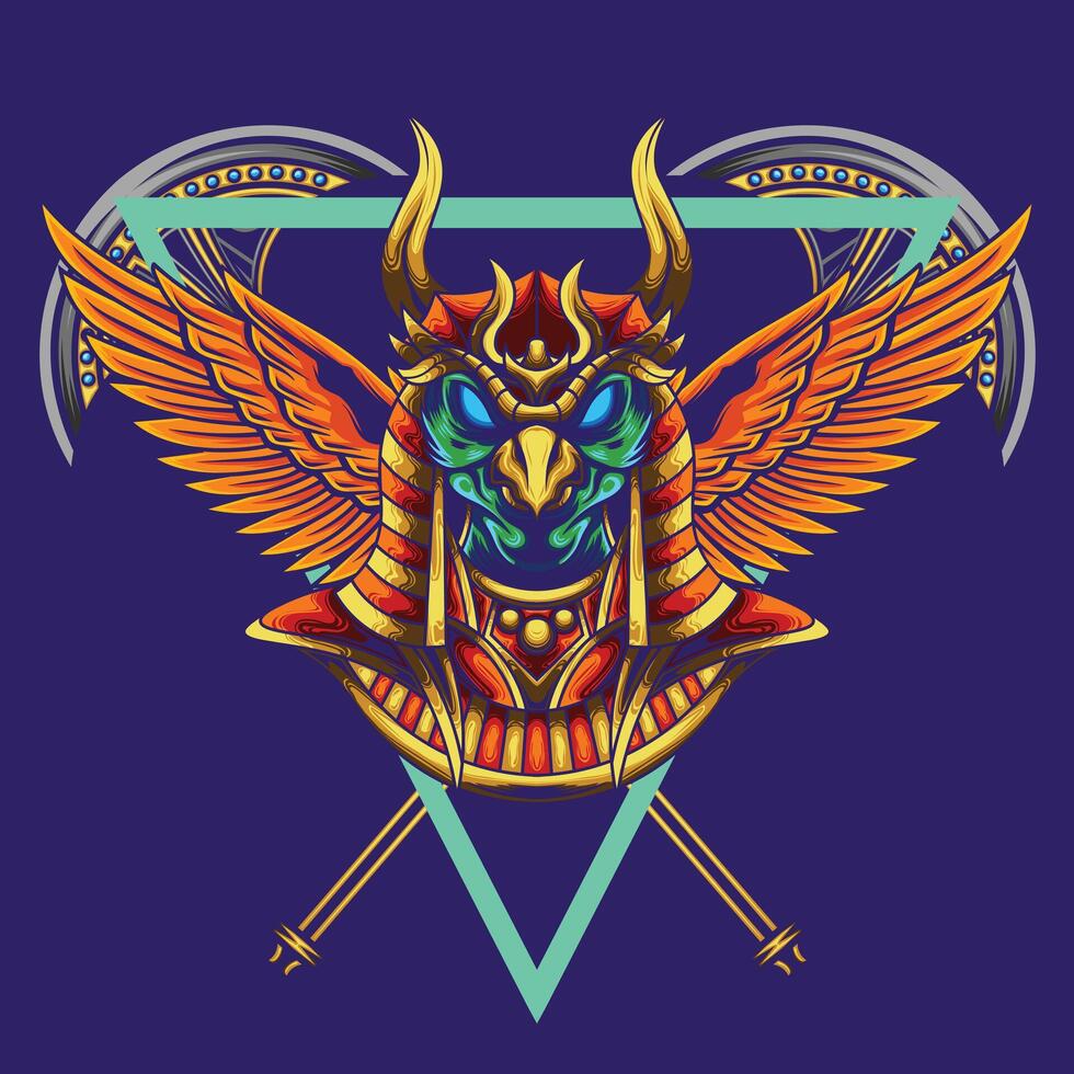 Vector illustration of egyptian god of ra