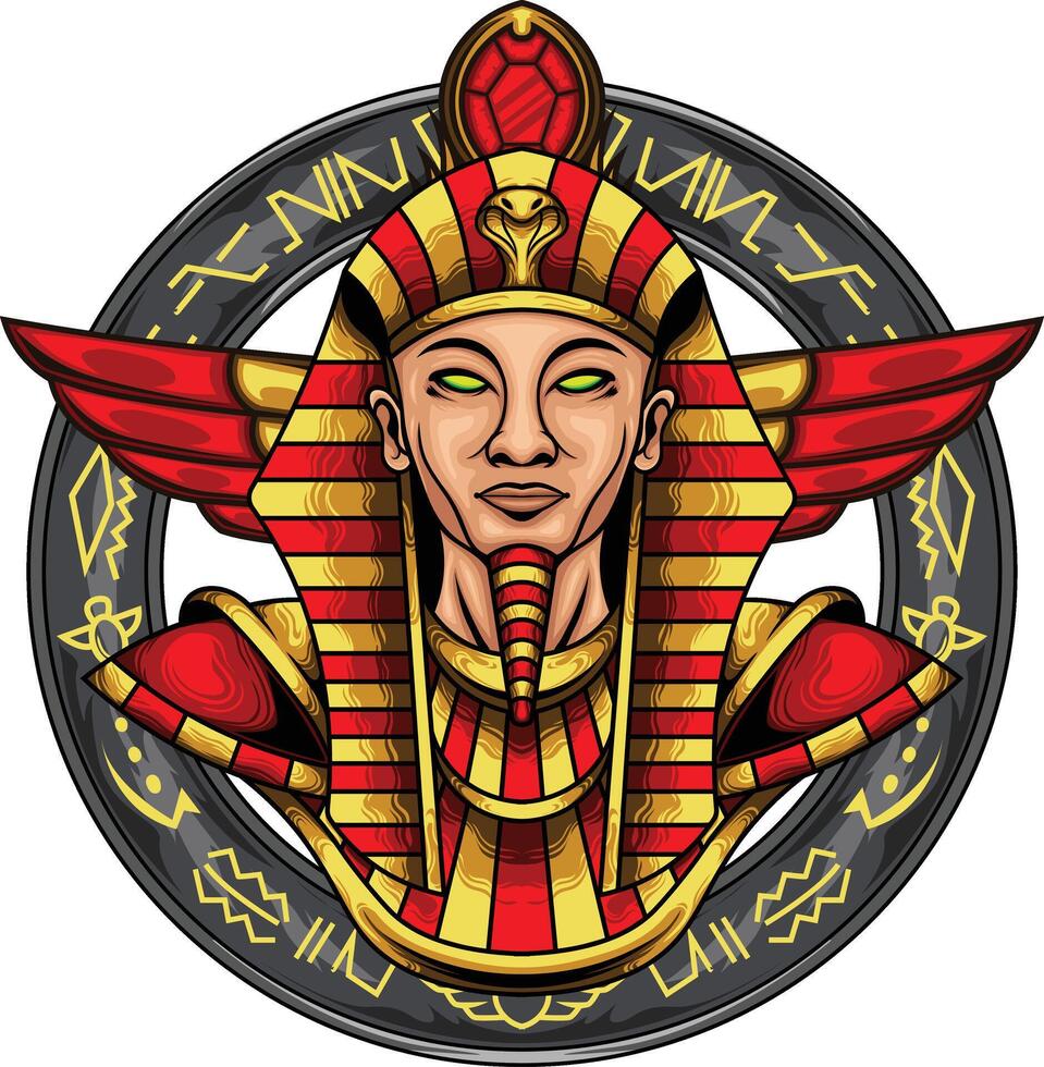 Vector illustration of ancient pharaoh