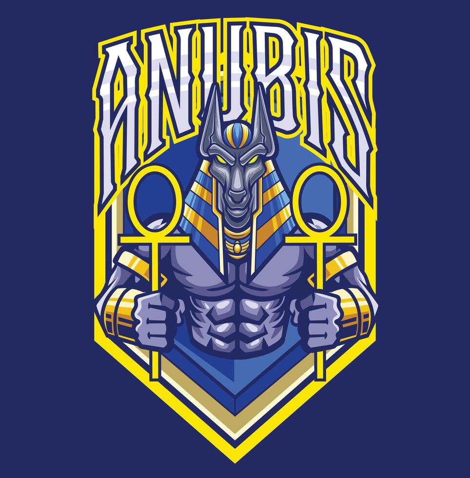 vector anubis egipcio Dios mascota logo modelo