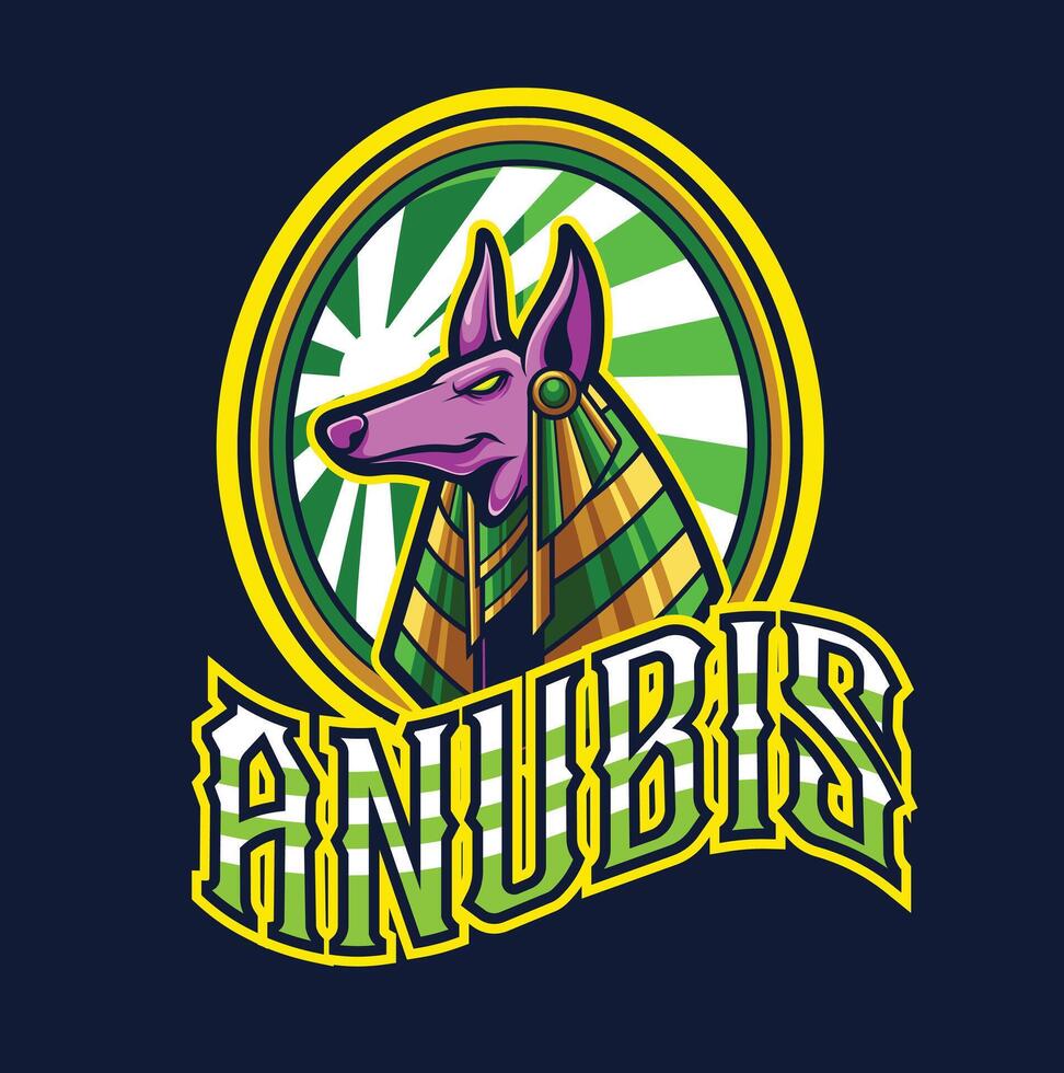 vector anubis egipcio Dios mascota logo modelo