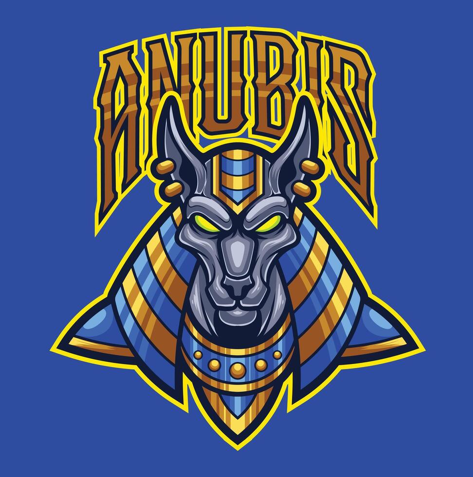 vector anubis egipcio Dios mascota logo modelo