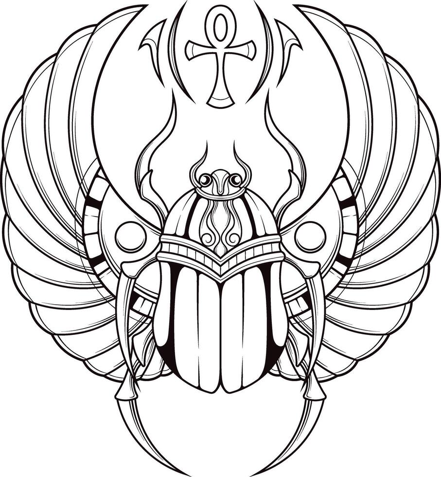 vector ilustración de escarabajo escarabajo Egipto