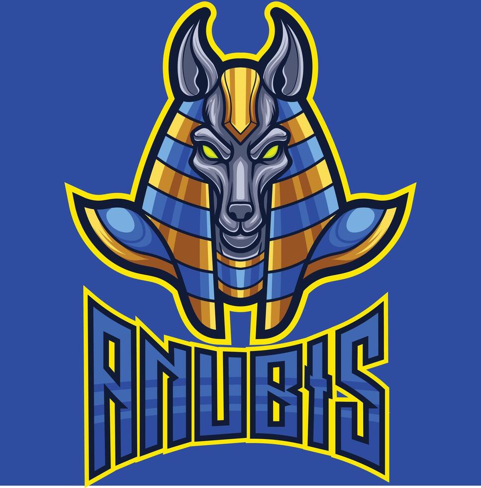 Vector anubis egyptian god mascot logo template