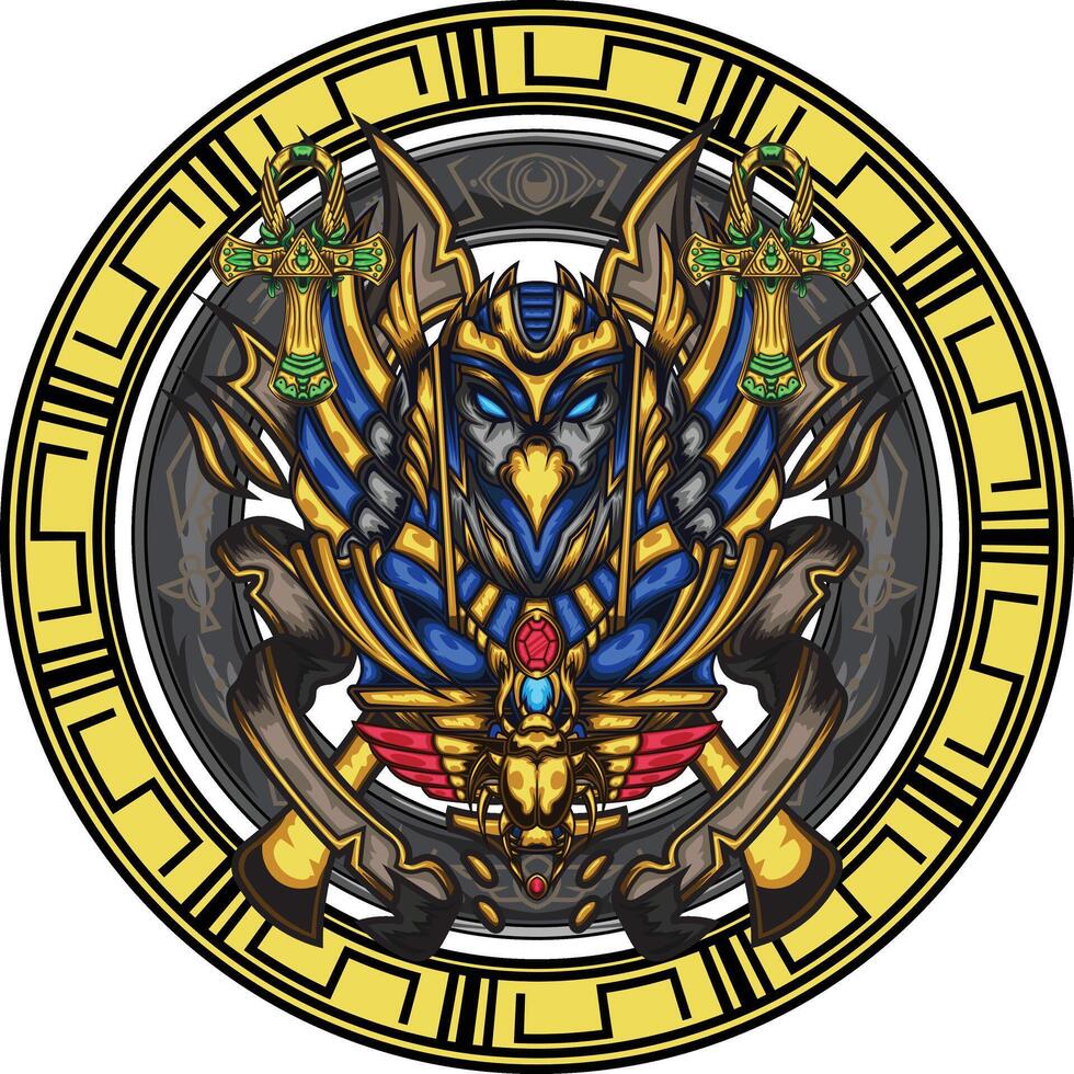Vector illustration of egyptian god of ra