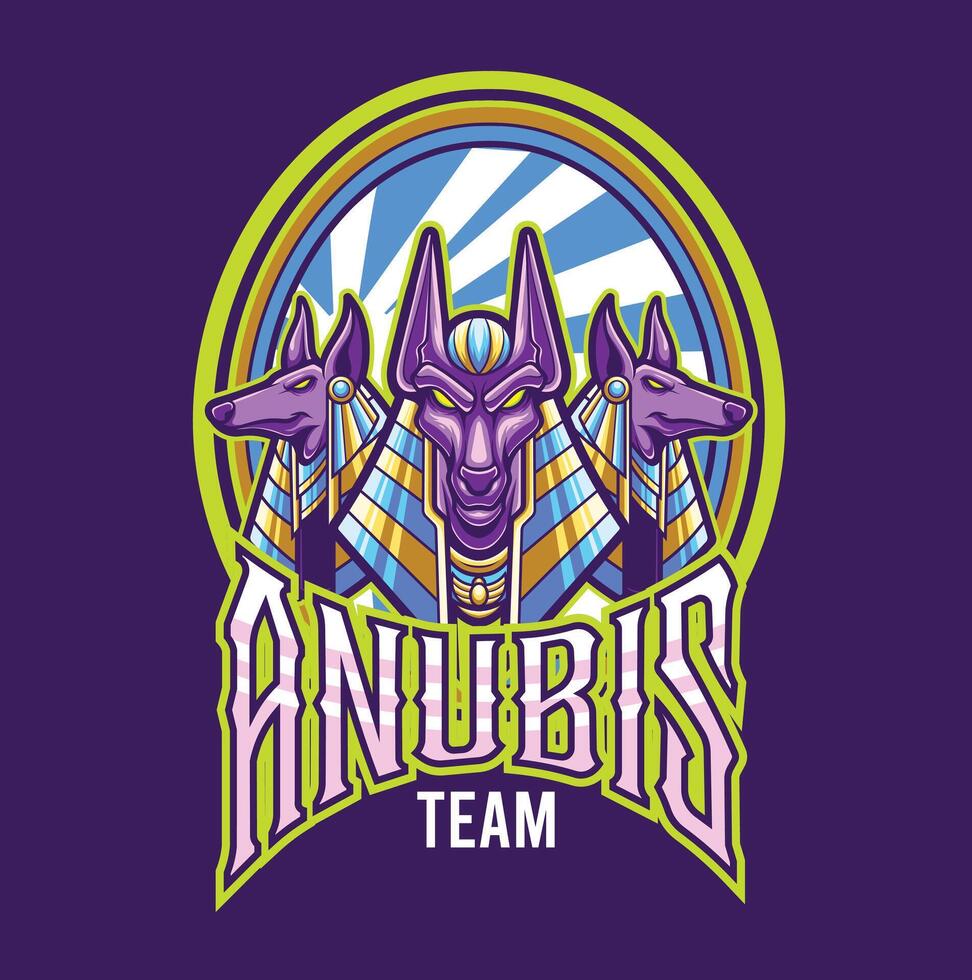 Vector anubis egyptian god mascot logo template
