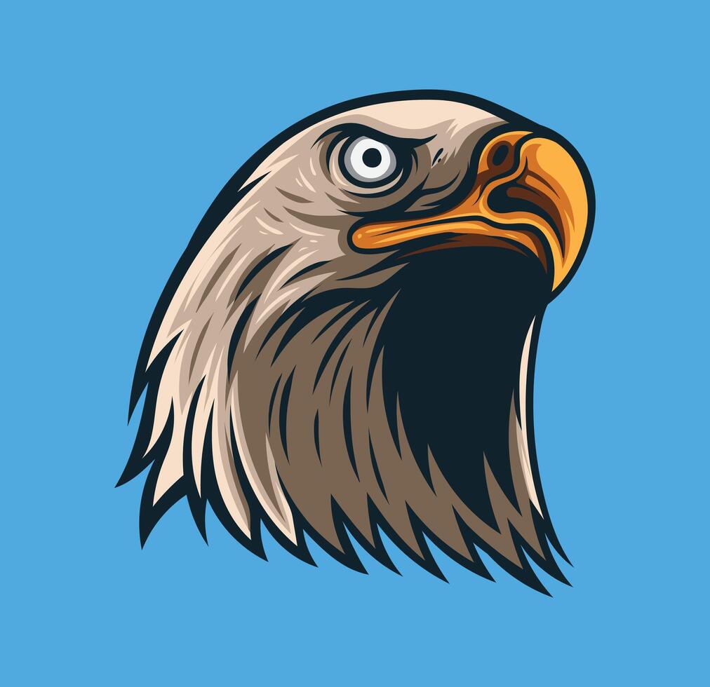 Vector illustration of eagle head