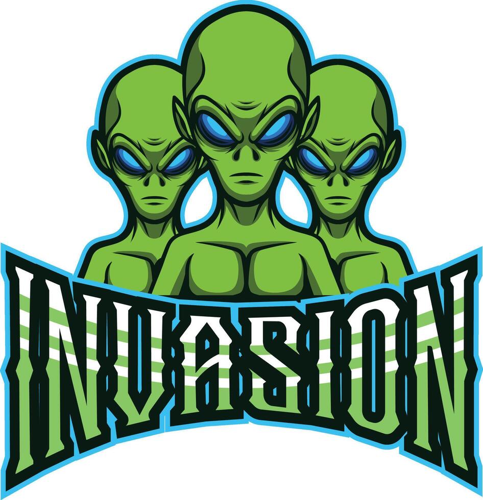 Vector alien mascot logo template