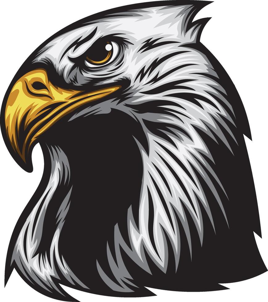 Vector illustration of eagle head