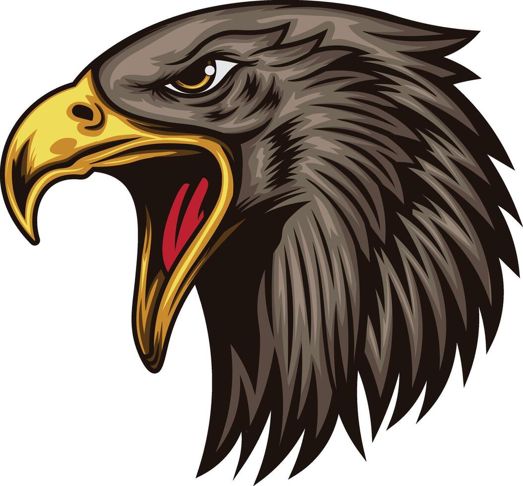 Vector illustration of eagle head