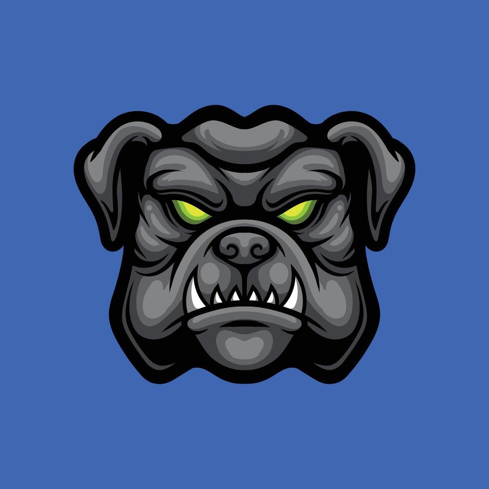 Vector bulldogs mascot logo template for sport bussiness and gaming team isolated