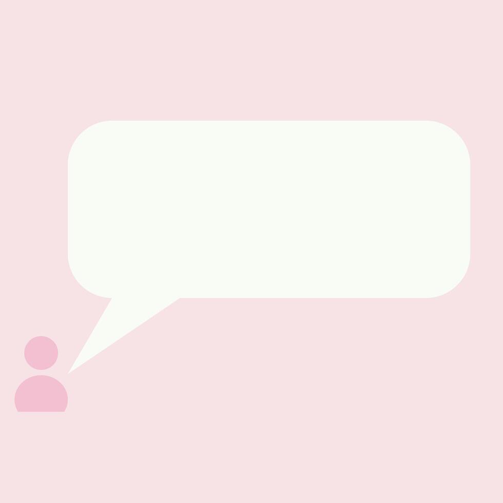 pink speech box vector