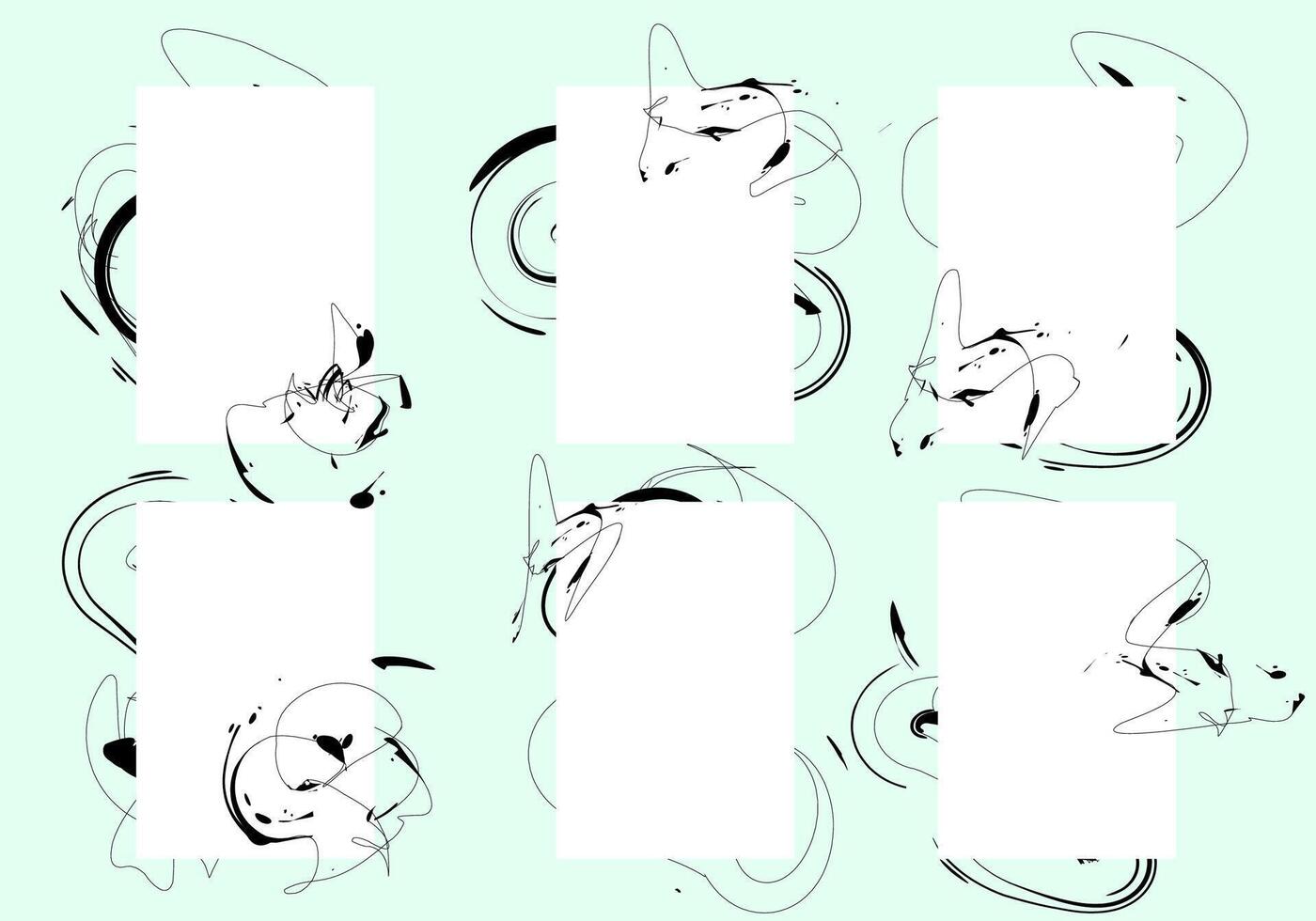 Set of vector black borders, brush stroke, brush, line or texture. Dirty artistic design element, box, frame.