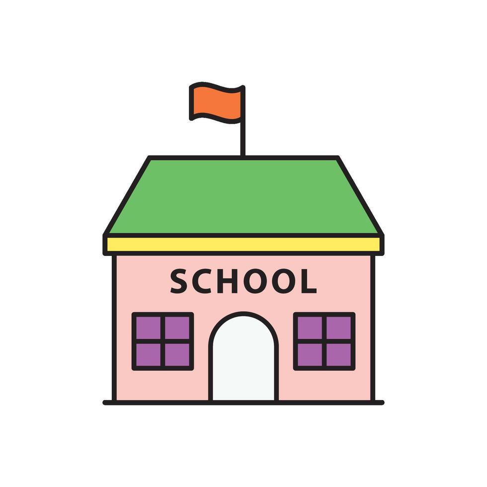 School Building icon vector design templates simple and modern