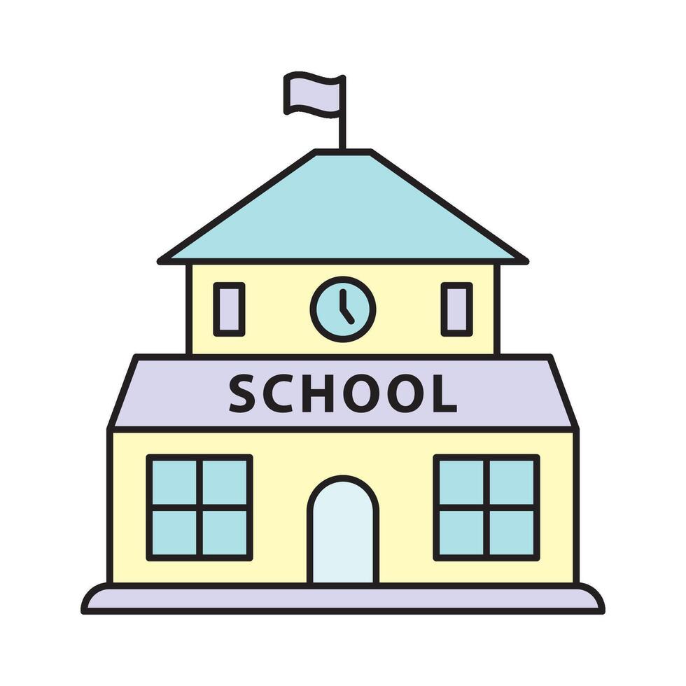 School Building icon vector design templates simple and modern