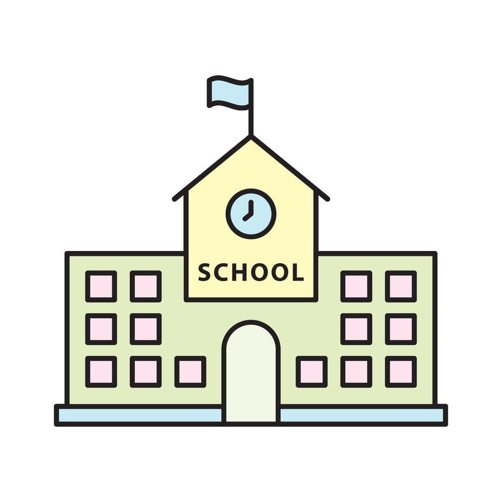 School Building icon vector design templates simple and modern