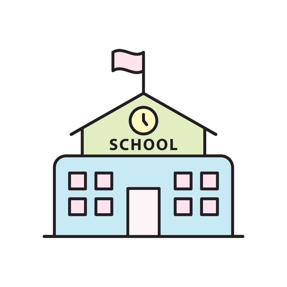 School Building icon vector design templates simple and modern