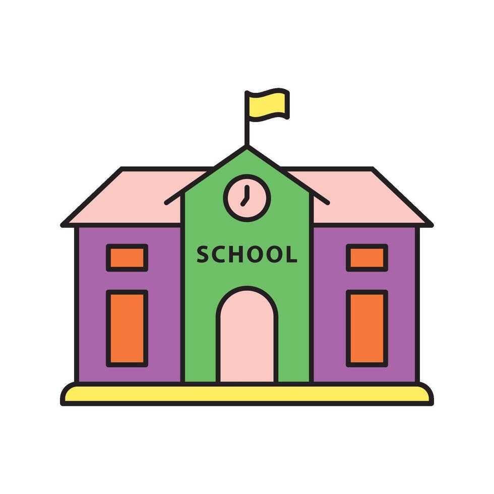 School Building icon vector design templates simple and modern