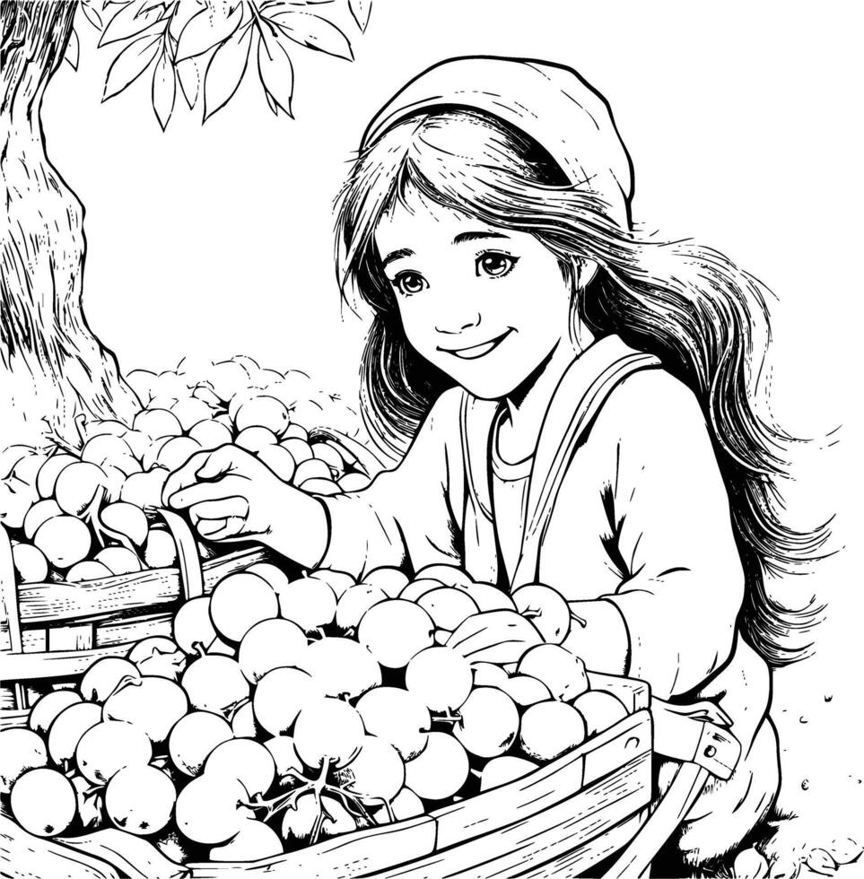 Dates Fruit Coloring Pages for Kids and Toddlers vector