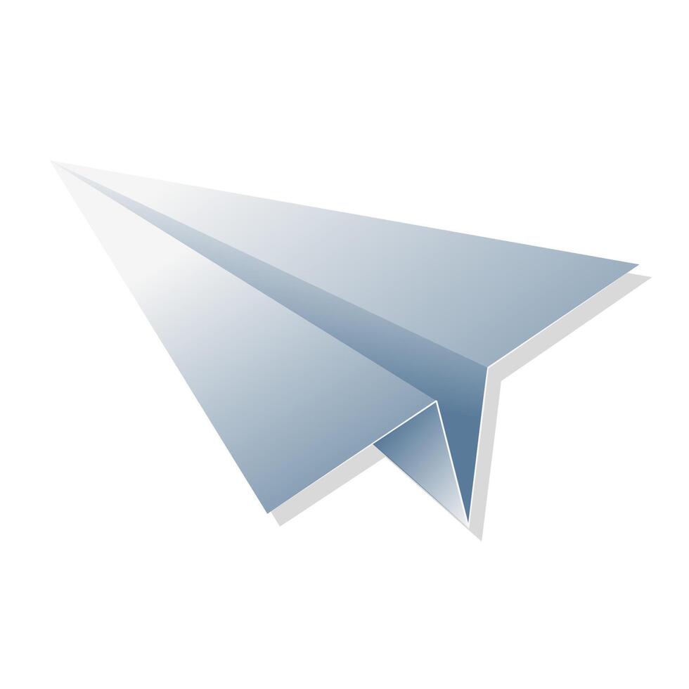 Paper airplane flight cartoon illustration vector