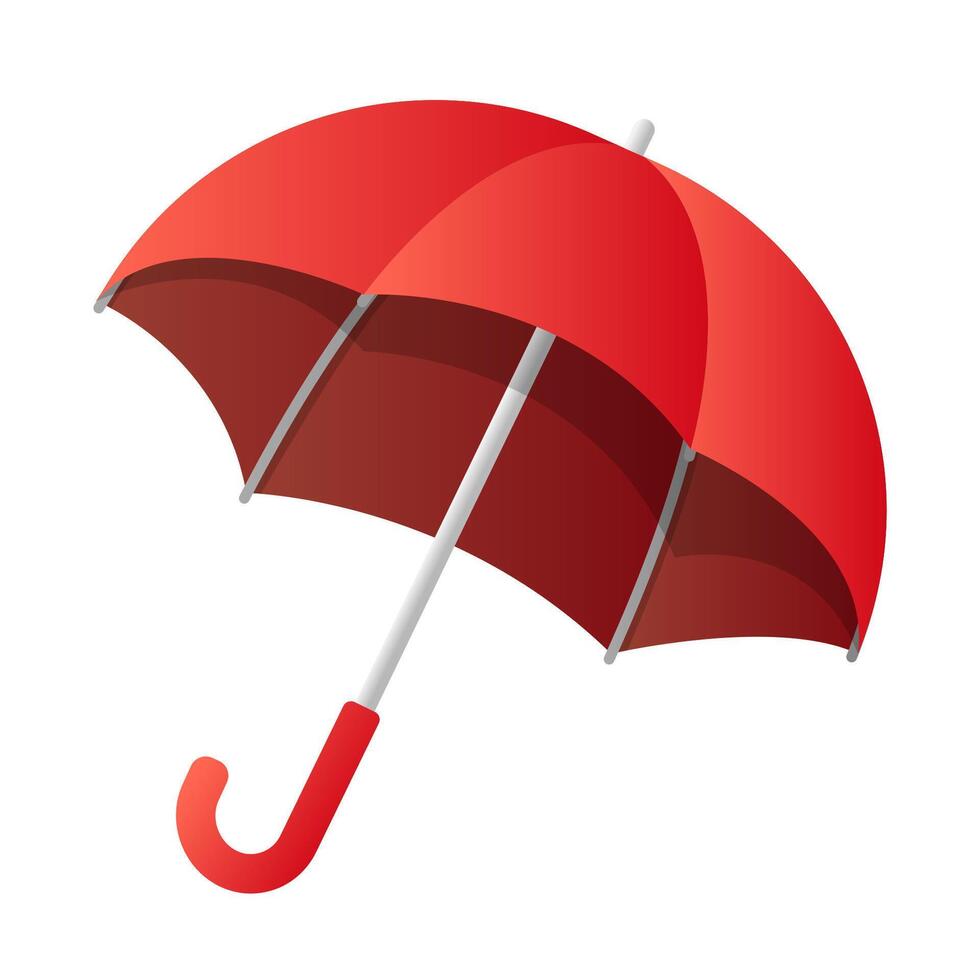 Cartoon red umbrella cartoon illustration vector
