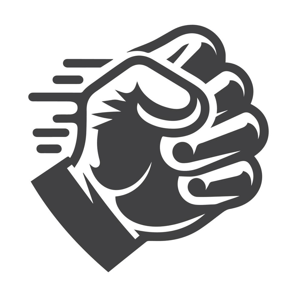 fist bump and hand illustration. freedom concept. vector fist icon. Vector fist power. Isolated background.