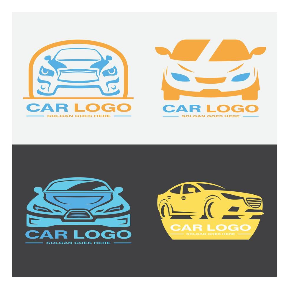 set of twelve car icons. Automotive Car Care Logo Template. car logos, car icons, car service, vector car garage signs, sports car