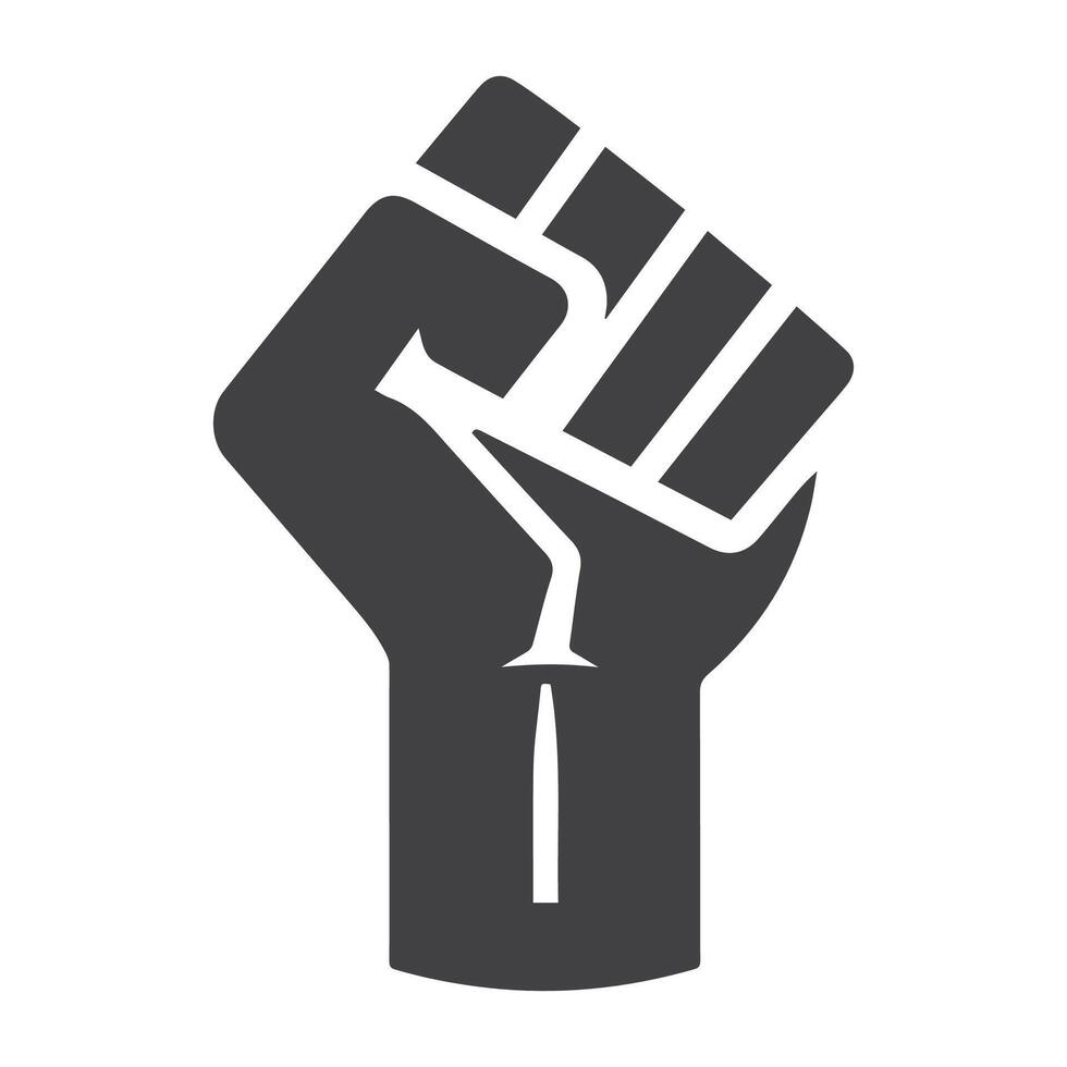 fist bump and hand illustration. freedom concept. vector fist icon. Vector fist power. Isolated background.