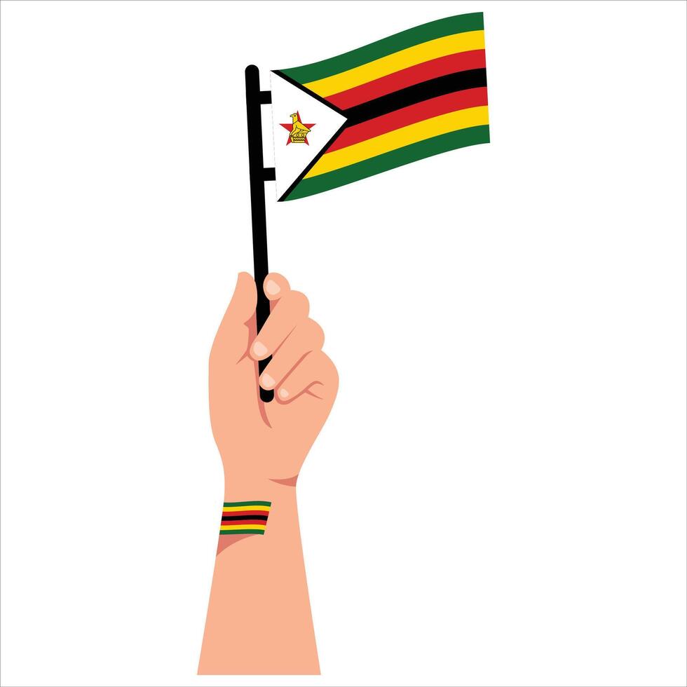 Zimbabue elemento independencia día ilustración diseño vector