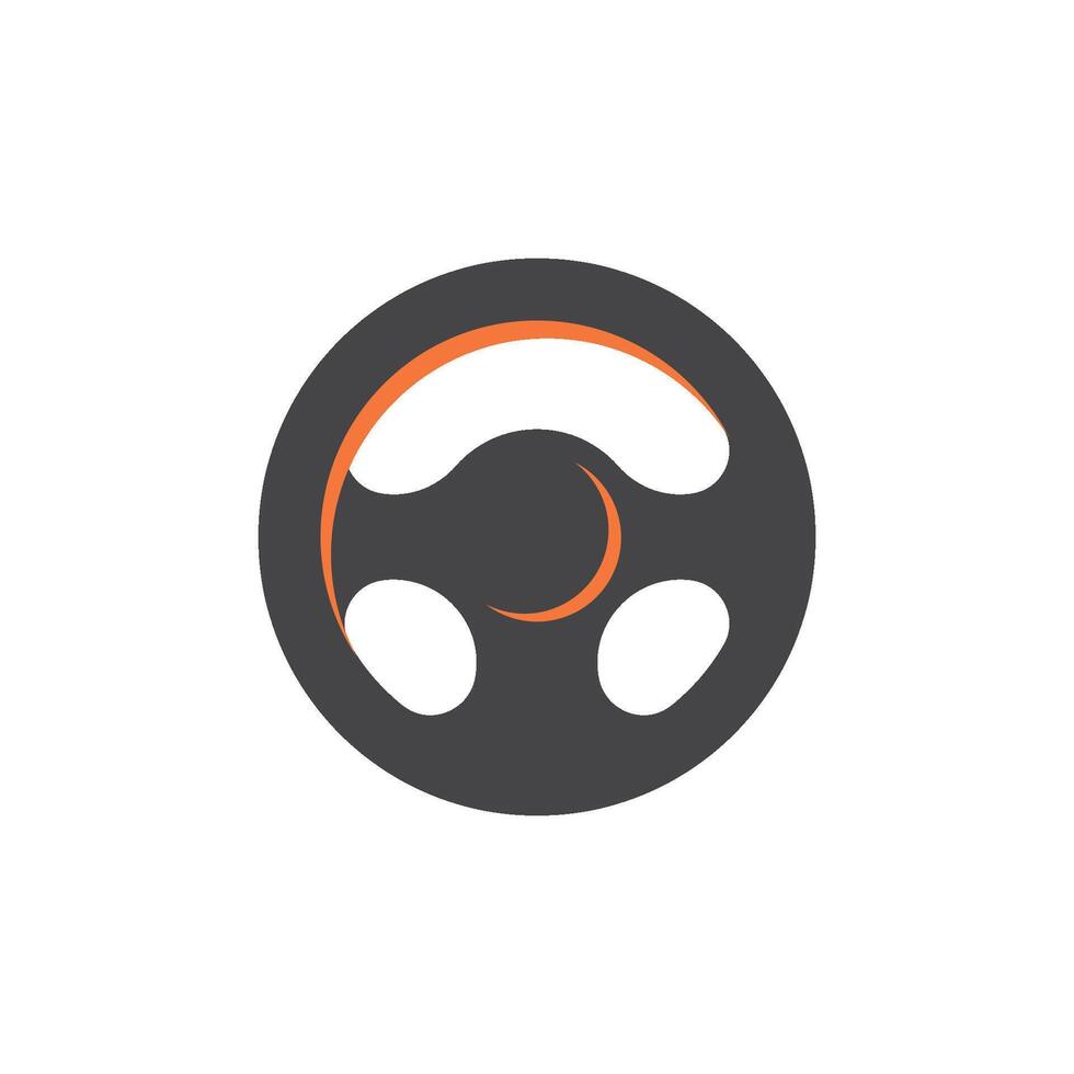 direccion rueda coche logo icono vector